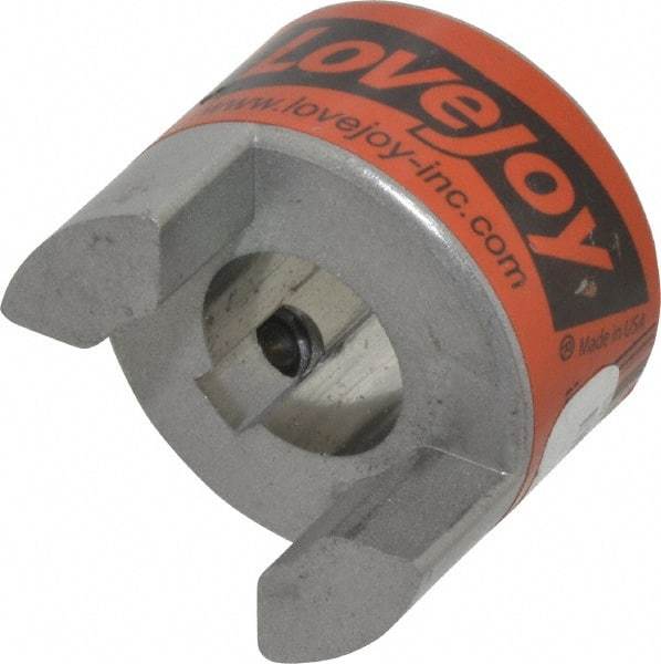 Lovejoy - 5/8" Max Bore Diam, 3/16" x 3/32" Keyway Width x Depth, Flexible Coupling Hub - 1.36" OD, 2" OAL, Sintered Iron, Order 2 Hubs & 1 Spider for Complete Coupling - Exact Industrial Supply