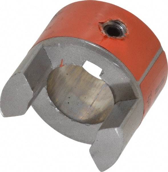 Lovejoy - 3/4" Max Bore Diam, 3/16" x 3/32" Keyway Width x Depth, Flexible Coupling Hub - 1.36" OD, 2" OAL, Sintered Iron, Order 2 Hubs & 1 Spider for Complete Coupling - Exact Industrial Supply
