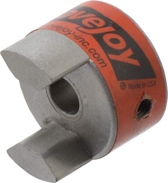 Lovejoy - 10mm Max Bore, Flexible Coupling Hub - 1.36" OD, 2" OAL, Sintered Iron, Order 2 Hubs & 1 Spider for Complete Coupling - Exact Industrial Supply