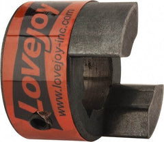 Lovejoy - 19mm Max Bore, 6mm x 2.8mm Keyway Width x Depth, Flexible Coupling Hub - 1.36" OD, 2" OAL, Sintered Iron, Order 2 Hubs & 1 Spider for Complete Coupling - Exact Industrial Supply