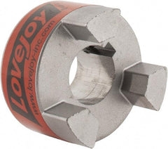 Lovejoy - 3/4" Max Bore Diam, 3/16" x 3/32" Keyway Width x Depth, Flexible Coupling Hub - 1-3/4" OD, 2.12" OAL, Sintered Iron, Order 2 Hubs & 1 Spider for Complete Coupling - Exact Industrial Supply