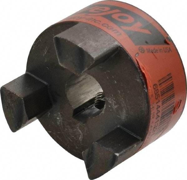 Lovejoy - 14mm Max Bore, 5mm x 2.3mm Keyway Width x Depth, Flexible Coupling Hub - 1-3/4" OD, 2.12" OAL, Sintered Iron, Order 2 Hubs & 1 Spider for Complete Coupling - Exact Industrial Supply