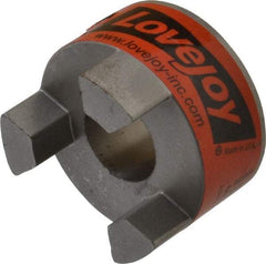 Lovejoy - 19mm Max Bore, 6mm x 2.8mm Keyway Width x Depth, Flexible Coupling Hub - 1-3/4" OD, 2.12" OAL, Sintered Iron, Order 2 Hubs & 1 Spider for Complete Coupling - Exact Industrial Supply