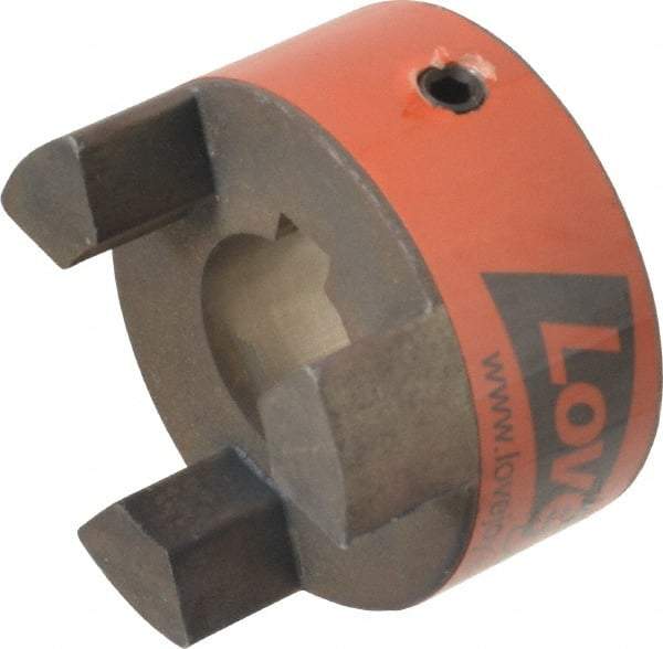 Lovejoy - 20mm Max Bore, 6mm x 2.8mm Keyway Width x Depth, Flexible Coupling Hub - 1-3/4" OD, 2.12" OAL, Sintered Iron, Order 2 Hubs & 1 Spider for Complete Coupling - Exact Industrial Supply