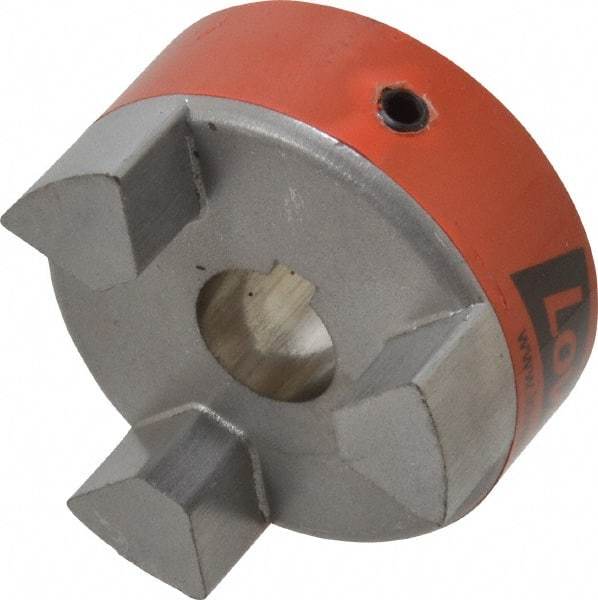 Lovejoy - 5/8" Max Bore Diam, 3/16" x 3/32" Keyway Width x Depth, Flexible Coupling Hub - 2.11" OD, 2.12" OAL, Sintered Iron, Order 2 Hubs & 1 Spider for Complete Coupling - Exact Industrial Supply