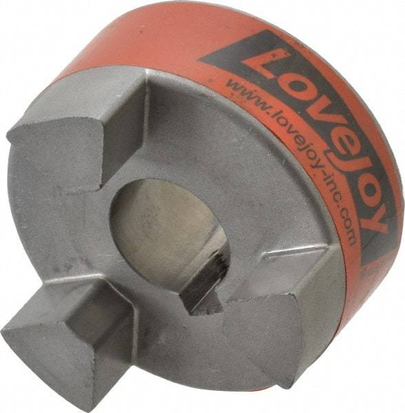 Lovejoy - 19mm Max Bore, 6mm x 2.8mm Keyway Width x Depth, Flexible Coupling Hub - 2.11" OD, 2.12" OAL, Sintered Iron, Order 2 Hubs & 1 Spider for Complete Coupling - Exact Industrial Supply