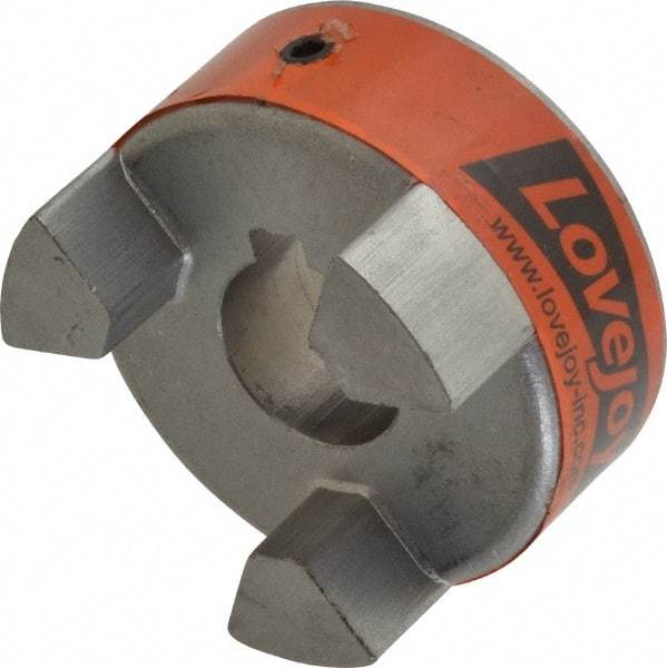 Lovejoy - 20mm Max Bore, 6mm x 2.8mm Keyway Width x Depth, Flexible Coupling Hub - 2.11" OD, 2.12" OAL, Sintered Iron, Order 2 Hubs & 1 Spider for Complete Coupling - Exact Industrial Supply