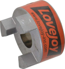 Lovejoy - 7/8" Max Bore Diam, 3/16" x 3/32" Keyway Width x Depth, Flexible Coupling Hub - 2.11" OD, 2-1/2" OAL, Sintered Iron, Order 2 Hubs & 1 Spider for Complete Coupling - Exact Industrial Supply