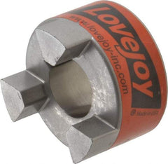 Lovejoy - 24mm Max Bore, 8mm x 3.3mm Keyway Width x Depth, Flexible Coupling Hub - 2.11" OD, 2-1/2" OAL, Sintered Iron, Order 2 Hubs & 1 Spider for Complete Coupling - Exact Industrial Supply