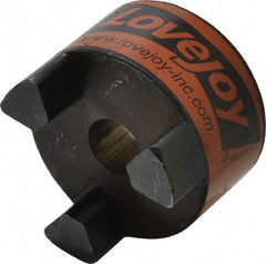 Lovejoy - 3/4" Max Bore Diam, 3/16" x 3/32" Keyway Width x Depth, Flexible Coupling Hub - 2.54" OD, 3-1/2" OAL, Sintered Iron, Order 2 Hubs & 1 Spider for Complete Coupling - Exact Industrial Supply