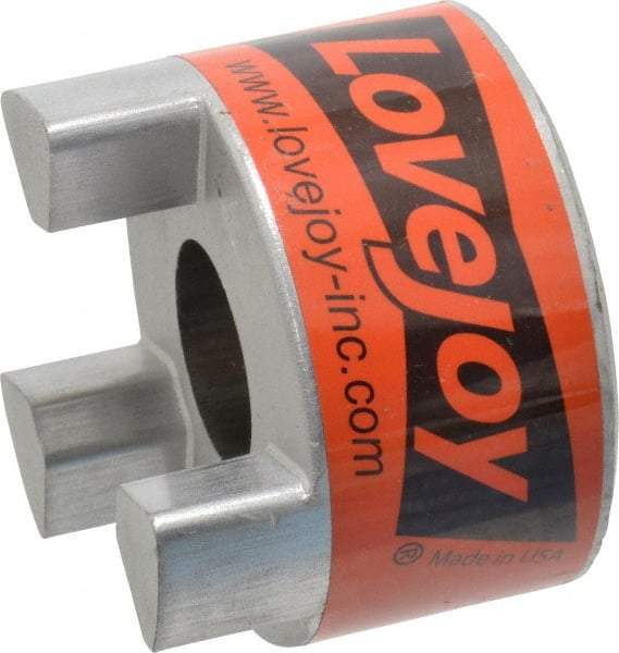 Lovejoy - 1" Max Bore Diam, 1/4" x 1/8" Keyway Width x Depth, Flexible Coupling Hub - 2.54" OD, 3-1/2" OAL, Sintered Iron, Order 2 Hubs & 1 Spider for Complete Coupling - Exact Industrial Supply