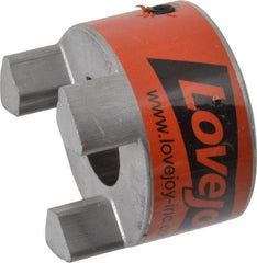 Lovejoy - 1-1/8" Max Bore Diam, 1/4" x 1/8" Keyway Width x Depth, Flexible Coupling Hub - 2.54" OD, 3-1/2" OAL, Sintered Iron, Order 2 Hubs & 1 Spider for Complete Coupling - Exact Industrial Supply
