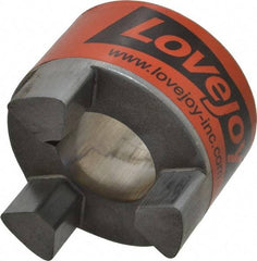 Lovejoy - 1-1/4" Max Bore Diam, 1/4" x 1/8" Keyway Width x Depth, Flexible Coupling Hub - 2.54" OD, 3-1/2" OAL, Sintered Iron, Order 2 Hubs & 1 Spider for Complete Coupling - Exact Industrial Supply