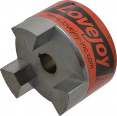 Lovejoy - 3/4" Max Bore Diam, 3/16" x 3/32" Keyway Width x Depth, Flexible Coupling Hub - 3.31" OD, 4-1/4" OAL, Sintered Iron, Order 2 Hubs & 1 Spider for Complete Coupling - Exact Industrial Supply