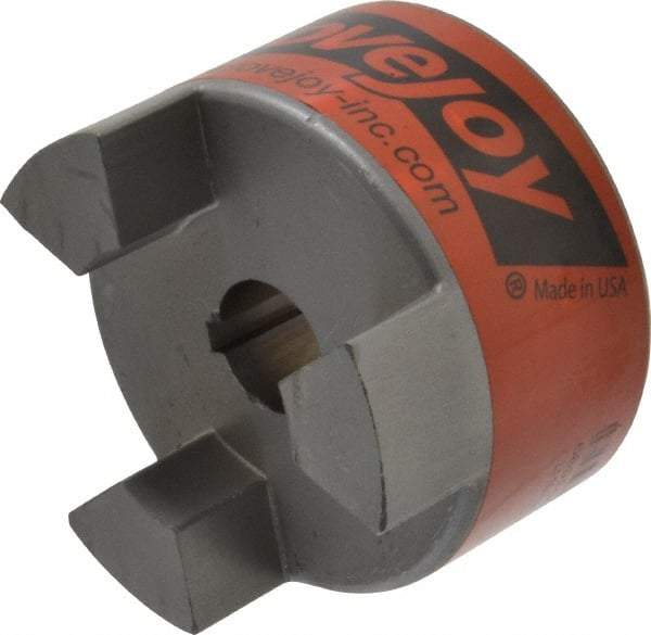 Lovejoy - 7/8" Max Bore Diam, 3/16" x 3/32" Keyway Width x Depth, Flexible Coupling Hub - 3.31" OD, 4-1/4" OAL, Sintered Iron, Order 2 Hubs & 1 Spider for Complete Coupling - Exact Industrial Supply