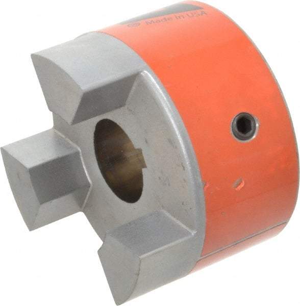 Lovejoy - 1-1/8" Max Bore Diam, 1/4" x 1/8" Keyway Width x Depth, Flexible Coupling Hub - 3.31" OD, 4-1/4" OAL, Sintered Iron, Order 2 Hubs & 1 Spider for Complete Coupling - Exact Industrial Supply