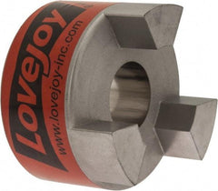 Lovejoy - 1-1/4" Max Bore Diam, 1/4" x 1/8" Keyway Width x Depth, Flexible Coupling Hub - 3.31" OD, 4-1/4" OAL, Sintered Iron, Order 2 Hubs & 1 Spider for Complete Coupling - Exact Industrial Supply