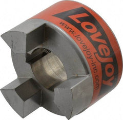 Lovejoy - 1-1/2" Max Bore Diam, 3/8" x 3/16" Keyway Width x Depth, Flexible Coupling Hub - 3.31" OD, 4-1/4" OAL, Sintered Iron, Order 2 Hubs & 1 Spider for Complete Coupling - Exact Industrial Supply