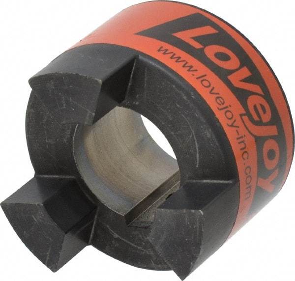 Lovejoy - 42mm Max Bore, 12mm x 3.3mm Keyway Width x Depth, Flexible Coupling Hub - 3.31" OD, 4-1/4" OAL, Sintered Iron, Order 2 Hubs & 1 Spider for Complete Coupling - Exact Industrial Supply