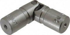 Lovejoy - 5/8" Bore Depth, 378 In/Lbs. Torque, D-Type Single Universal Joint - 1/4" Inside x 1/2" Outside Diam, 2" OAL - Exact Industrial Supply