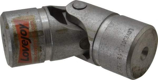 Lovejoy - 1-1/2" Bore Depth, 15,600 In/Lbs. Torque, D-Type Single Universal Joint - 1" Inside x 2" Outside Diam, 5-7/16" OAL - Exact Industrial Supply