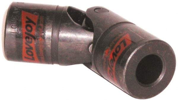 Lovejoy - 2" Bore Depth, 33,120 In/Lbs. Torque, D-Type Single Universal Joint - 1-1/4" Inside x 2-1/2" Outside Diam, 7" OAL - Exact Industrial Supply