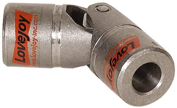 Lovejoy - 1-3/16" Bore Depth, 5,280 In/Lbs. Torque, D-Type Single Universal Joint - 3/4" Inside x 1-1/2" Outside Diam, 4-1/4" OAL - Exact Industrial Supply