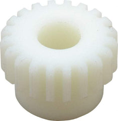 Poly Hi Solidur - 16 Pitch, 1-1/4" Pitch Diam, 20 Tooth Spur Gear - 1/2" Face Width, 1/2" Bore Diam, 1-1/16" Hub Diam, Nylon - Exact Industrial Supply