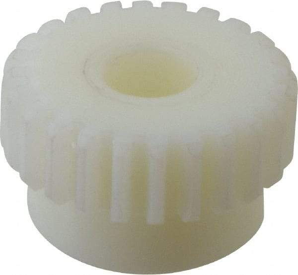 Poly Hi Solidur - 16 Pitch, 1-1/2" Pitch Diam, 24 Tooth Spur Gear - 1/2" Face Width, 1/2" Bore Diam, 1-5/16" Hub Diam, Nylon - Exact Industrial Supply