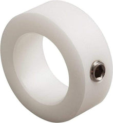 Climax Metal Products - 5/16" Bore, Nylon, Set Screw Shaft Collar - 5/8" Outside Diam, 3/8" Wide - Exact Industrial Supply