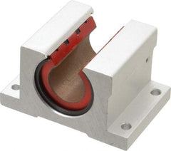 Pacific Bearing - 3/4" ID, 2-3/4" OAW x 2.063" OAL x 1-3/4" OAH Open Single Pillow Block - 2-1/16 Inch Overall Length x 1-3/4 Inch Overall Height x 2-3/4 Inch Width, - Exact Industrial Supply