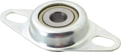 Value Collection - 1/2" ID, 1.126" OAL x 4" OAH 2-Bolt Flange - 1,060 Lb Static Cap, 2,110 Lb Dyn Cap, 3" Btw Mnt Hole Ctrs, Stamped Steel Rubber Mount - Exact Industrial Supply