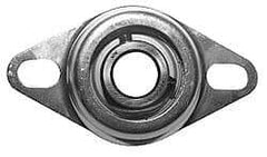 Value Collection - 7/8" ID, 1.2205" OAL x 4-1/2" OAH 2-Bolt Flange - 1,740 Lb Static Cap, 3,100 Lb Dyn Cap, 3-3/8" Btw Mnt Hole Ctrs, Stamped Steel Rubber Mount - Exact Industrial Supply
