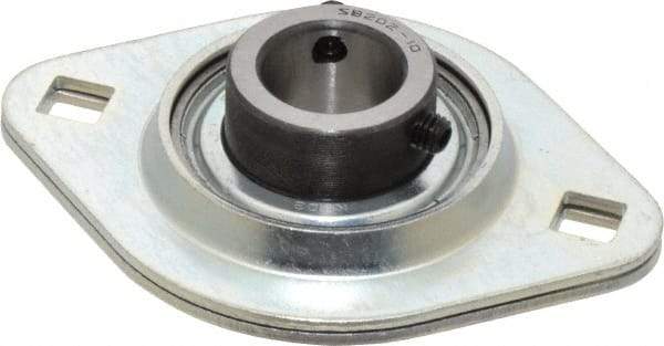 Value Collection - 3-3/16" OAL2-Bolt Flange - 1160 Lb Dyn Cap, Steel - Exact Industrial Supply