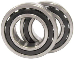 Nachi - 25mm Bore Diam, 52mm OD, Open Angular Contact Radial Ball Bearing - 15mm Wide, 1 Row, Round Bore, 20,700 Nm Static Capacity, 27,100 Nm Dynamic Capacity - Exact Industrial Supply