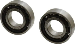 Nachi - 17mm Bore Diam, 35mm OD, Open Angular Contact Radial Ball Bearing - 10mm Wide, 1 Row, Round Bore, 8,300 Nm Static Capacity, 11,400 Nm Dynamic Capacity - Exact Industrial Supply