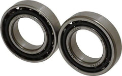 Nachi - 30mm Bore Diam, 55mm OD, Open Angular Contact Radial Ball Bearing - 13mm Wide, 1 Row, Round Bore, 24,000 Nm Static Capacity, 25,900 Nm Dynamic Capacity - Exact Industrial Supply