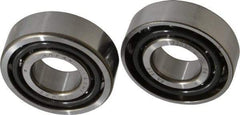 Nachi - 17mm Bore Diam, 40mm OD, Open Angular Contact Radial Ball Bearing - 12mm Wide, 1 Row, Round Bore, 11,800 Nm Static Capacity, 17,800 Nm Dynamic Capacity - Exact Industrial Supply