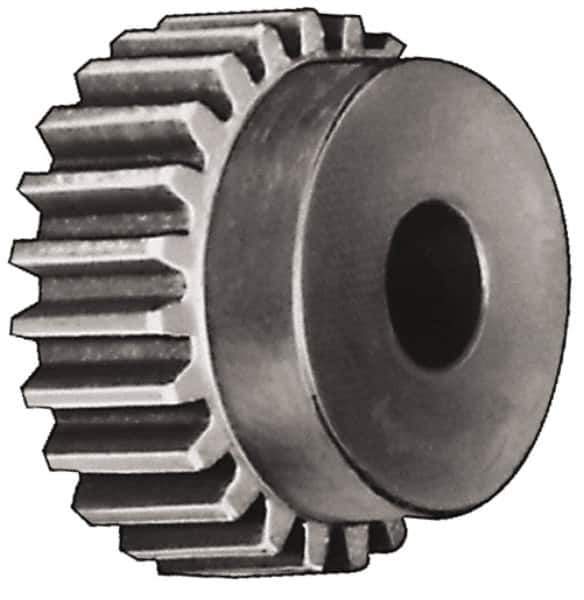 Browning - 6 Pitch, 4" Pitch Diam, 24 Tooth Spur Gear - 1-1/8" Bore Diam, 3" Hub Diam, Steel - Exact Industrial Supply