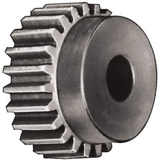 Browning - 10 Pitch, 2.4" Pitch Diam, 1.6" OD, 24 Tooth Spur Gear - 1-1/4" Face Width, 7/8" Bore Diam, 2-7/64" Hub Diam, 20° Pressure Angle, Steel - Exact Industrial Supply