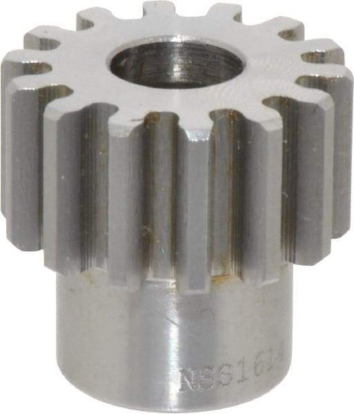 Browning - 16 Pitch, 7/8" Pitch Diam, 14 Tooth Spur Gear - 3/8" Bore Diam, 11/16" Hub Diam, Steel - Exact Industrial Supply