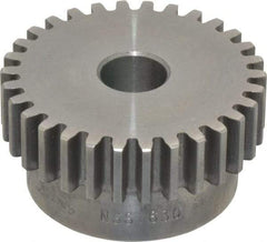 Browning - 16 Pitch, 1-7/8" Pitch Diam, 30 Tooth Spur Gear - 1/2" Bore Diam, 1-5/8" Hub Diam, Steel - Exact Industrial Supply