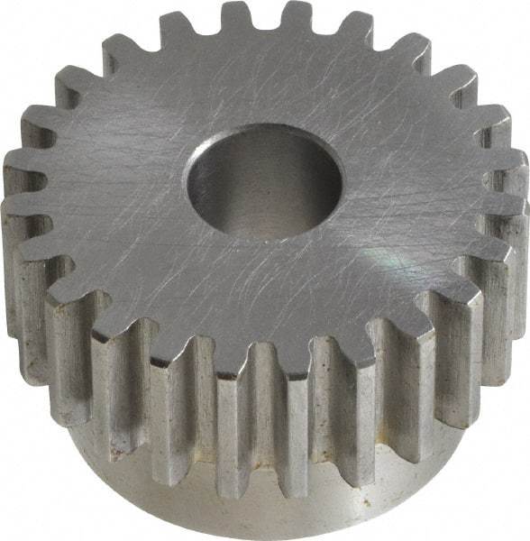 Browning - 12 Pitch, 2" Pitch Diam, 24 Tooth Spur Gear - 5/8" Bore Diam, 1-3/4" Hub Diam, Steel - Exact Industrial Supply