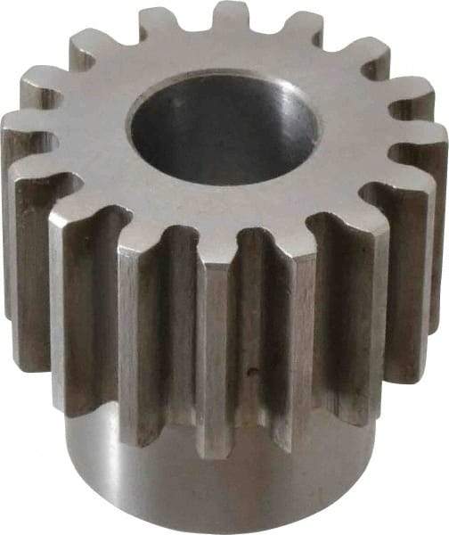 Browning - 10 Pitch, 1.6" Pitch Diam, 16 Tooth Spur Gear - 3/4" Bore Diam, 1-5/16" Hub Diam, Steel - Exact Industrial Supply