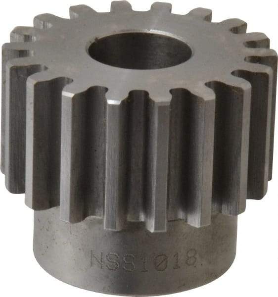 Browning - 10 Pitch, 1.8" Pitch Diam, 18 Tooth Spur Gear - 3/4" Bore Diam, 1-33/64" Hub Diam, Steel - Exact Industrial Supply