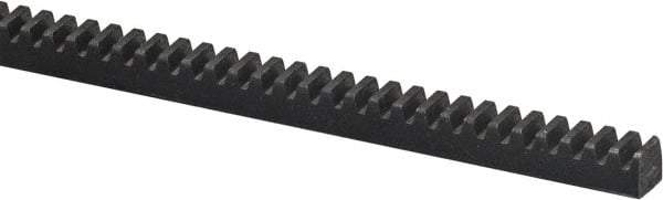 Browning - 1-1/2" Face Width, 4 Feet Long, 1-1/2" Thick Steel Gear Rack - Gray, 8 Pitch, 20° Pressure Angle - Exact Industrial Supply