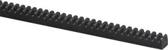 Browning - 1-1/2" Face Width, 6 Feet Long, 1-1/2" Thick Steel Gear Rack - Gray, 8 Pitch, 20° Pressure Angle - Exact Industrial Supply