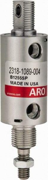 ARO/Ingersoll-Rand - 1/2" Stroke x 1-1/8" Bore Double Acting Air Cylinder - 1/8 Port, 3/8-16 Rod Thread - Exact Industrial Supply