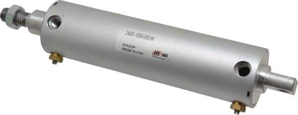ARO/Ingersoll-Rand - 6" Stroke x 2" Bore Double Acting Air Cylinder - 1/4 Port, 5/8-11 Rod Thread - Exact Industrial Supply