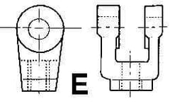 ARO/Ingersoll-Rand - Air Cylinder Rod Clevis - For 3-1/4 & 4" Air Cylinders, Use with Provenair Series - Exact Industrial Supply